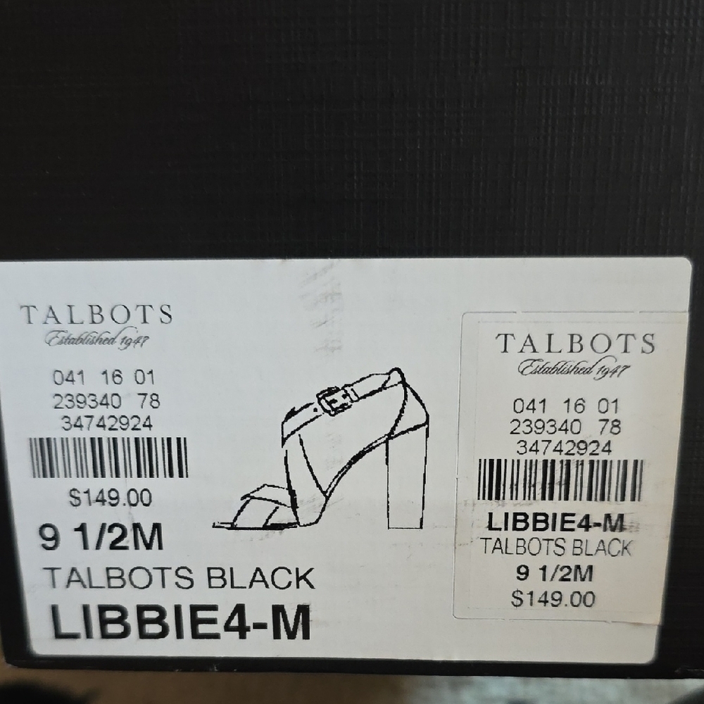 Talbots Black Patent Leather Heels with Transparent Heel - Picture 2 of 8